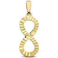 New Bling - 9NBG-0924 - 14K geelgouden Hanger – Infinity Dia Cut – Dames Hanger