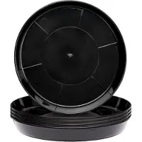 Garronda Ronde Bloempot Onderzetter – 5 stuks – Zwart - ⌀ 27cm H=3,2cm - GD-NIC-PotBase108