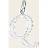 MOOYE ® - Collectie Zilveren letter Q sierlijk mat-glans kettinghanger