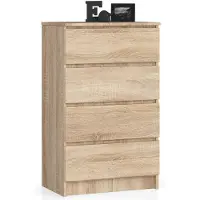 Akord Ladekast K60 met 4 Lades / Furniture Factory / Sonoma Eik / 60 x 99 x 40 cm