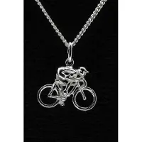 MOOYE ® - Collectie Zilveren Wielrenner ketting hanger