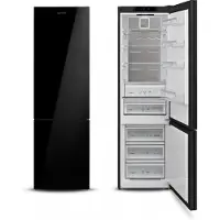 Vestfrost Koel-Vriescombinatie VR-FB383-2H0B - No*Frost - Zwart Glasdeur - 367 L - MaxiFresh Lade - 0 °C Lade - Alarm