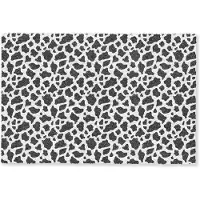 MuchoWow Deurmat 90x60 cm - Droogloopmat Koe - Vlekken - Patroon - Zwart - Mat voor binnen - Schoonloopmat - Deurmatten met print - Inloopmat