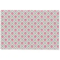 MuchoWow Deurmat 90x60 cm - Droogloopmat Retro - Ruit - Hartjes - Patroon - Mat voor binnen - Schoonloopmat - Deurmatten met print - Inloopmat