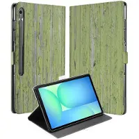 B2Ctelecom Tablet Book Case Green Wood Samsung Galaxy Tab S10 FE Plus