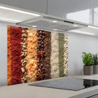 KitchenYeah Spatscherm 80x60 cm - Zelfklevende achterwand Banen - Verticaal - Kruiden - Variatie - Keuken muurbeschermer - Spatwand fornuis