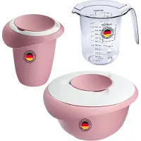 Westmark 3-delige bakset, 2,5 l mengkom + garde + maatbeker, Roze