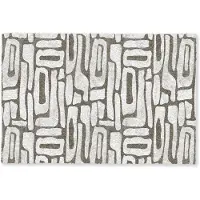 MuchoWow Deurmat 90x60 cm - Droogloopmat Donker - Wit - Abstract - Mat voor binnen - Schoonloopmat - Deurmatten met print - Inloopmat