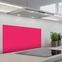 KitchenYeah Spatscherm 80x40 cm - Zelfklevende achterwand Karmijn - Kleuren - Palet - Roze - Keuken muurbeschermer - Spatwand fornuis