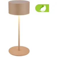 Briloner Kira - Oplaadbare Tafellamp - dimbaar - beige - Ø7.5 x 19cm