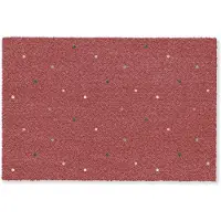 MuchoWow Deurmat 90x60 cm - Droogloopmat Patroon - Stippen - Rood - Mat voor binnen - Schoonloopmat - Deurmatten met print - Inloopmat