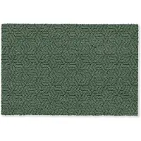MuchoWow Deurmat 60x40 cm - Droogloopmat Donkergroen - Patroon - Lijnen - Zwart - Mat voor binnen - Schoonloopmat - Deurmatten met print - Inloopmat
