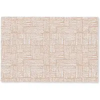 MuchoWow Deurmat 60x40 cm - Droogloopmat Strepen - Patroon - Terracotta - Mat voor binnen - Schoonloopmat - Deurmatten met print - Inloopmat