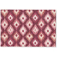 MuchoWow Deurmat 60x40 cm - Droogloopmat Diamantvormen - Roze - Patroon - Textuur - Mat voor binnen - Schoonloopmat - Deurmatten met print - Inloopmat