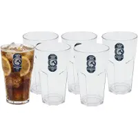 Excellent houseware Longdrink glas - 6x - 370 ml - onbreekbaar kunststof - herbruikbaar