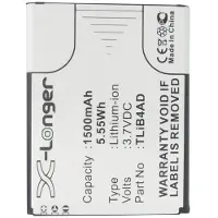 123accu TCL TLiB4AD / CAB1500008C1 accu (1500 mAh, huismerk)