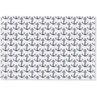 MuchoWow Deurmat 90x60 cm - Droogloopmat Oceaan - Anker - Blauw - Wit - Mat voor binnen - Schoonloopmat - Deurmatten met print - Inloopmat