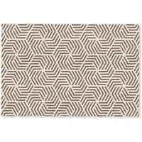 MuchoWow Deurmat 60x40 cm - Droogloopmat Beige - Bruin - Patroon - Strepen - Mat voor binnen - Schoonloopmat - Deurmatten met print - Inloopmat