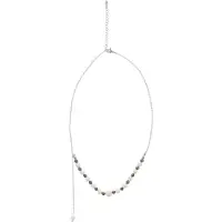 NAEMI Ketting zwart / zilver / parelwit