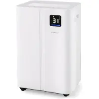 Costway Luchtontvochtiger, elektrisch, 25,5 l/dag, luchtontvochtiger met 3 modi, 24-uurs timer, 4 l watertank, led-display, afvoerslang en automatisch ontdooien, ontvochtigingsapparaat voor ruimtes