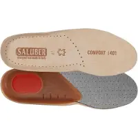 Saluber inlegzolen Comfort met PORON schokdemping en echt leer - Goede schokdemping - Medium voetboogondersteuning - Schoenmaat: 40