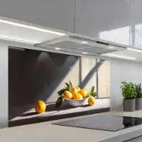 KitchenYeah Spatscherm 120x60 cm - Zelfklevende achterwand Citroenen - Stilleven - Geel - Keuken muurbeschermer - Spatwand fornuis
