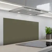 KitchenYeah Spatscherm 100x50 cm - Zelfklevende achterwand Grijs - Warm - Herfst - Keuken muurbeschermer - Spatwand fornuis