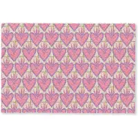 MuchoWow Deurmat 90x60 cm - Droogloopmat Patroon - Roze - Hartjes - Mat voor binnen - Schoonloopmat - Deurmatten met print - Inloopmat