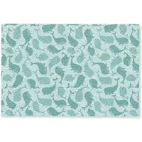MuchoWow Deurmat 60x40 cm - Droogloopmat Zee - Dieren - Blauwe vinvis - Mat voor binnen - Schoonloopmat - Deurmatten met print - Inloopmat
