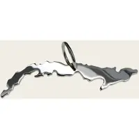 MOOYE ® - Collectie Zilveren Landkaart Cuba ketting hanger
