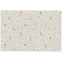 MuchoWow Deurmat 60x40 cm - Droogloopmat Patroon - Zuurstokken - Beige - Mat voor binnen - Schoonloopmat - Deurmatten met print - Inloopmat