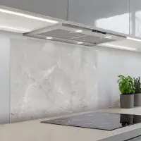 KitchenYeah Spatscherm 90x70 cm - Zelfklevende achterwand Grijs - Beton print - Industrieel - Keuken muurbeschermer - Spatwand fornuis
