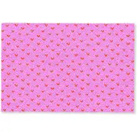 MuchoWow Deurmat 90x60 cm - Droogloopmat Rood - Hartjes - Roze - Patroon - Mat voor binnen - Schoonloopmat - Deurmatten met print - Inloopmat