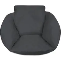 Ferocity - Schommelkussen - Polyrotan schommelhoes - Voor een hangende tuincocon - Standaardmaat - Polyester - Grafiet