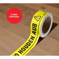 Ciclon Sports vloertape 1,5 meter afstand houden aub (5 pack)