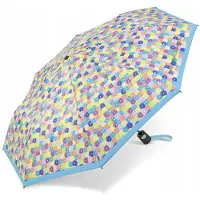 Benetton Mini Paraplu Mini AC Blooming Dots Blauw met Hoes