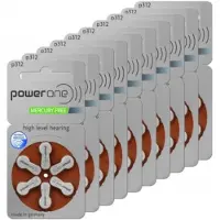 Power One PowerOne 312 / PR41 / Bruin gehoorapparaat batterij 60 stuks