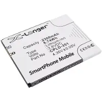 123accu Coolpad CPLD-351 accu (3.8 V, 2400 mAh, huismerk)