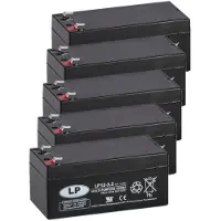 Landport 5 Stuks: LP12-3.4 VRLA AGM Loodaccu's (12V, 3.4 Ah, T1 terminal)