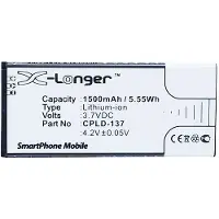 123accu Coolpad CPLD-137 accu (1500 mAh, huismerk)