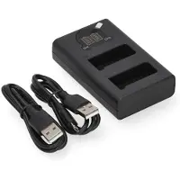 123accu Nikon EN-EL9 USB-C double slot oplader (8.4V, 0.7A, huismerk)