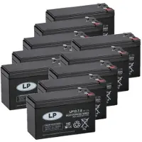 Landport 10 Stuks: LP12-7.0 VRLA AGM Loodaccu's (12V, 7.0 Ah, T2 terminal)