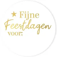 Kassaplan Stickers Fijne feestdagen voor wit/goud wit Papier Cadeauversiering