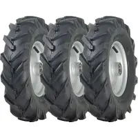 Parnells 4.80/4.00-8 Rotovator-velg met open midden en noppen, 25 mm kogellager (set van 3)