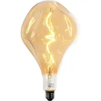 LUEDD E27 dimbare LED lamp spiraal filament PS160 amber 6W 340 lm 1800K