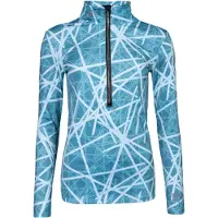 Kou Sportswear Abstract Gridline Skipully dames Donkerblauw M/38