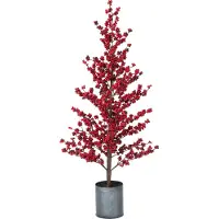 Intratuin Decoratieboom Winterbes Rood 39 X 35 X 88 Cm
