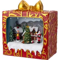 Intratuin Kersthuisje Cadeau Tafereel 18,5 X 12,5 X 21,5 Cm