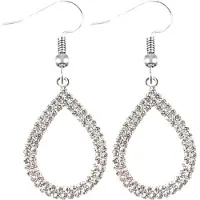 Charme Bijoux Zilver Strass oorbellen - Oana -