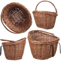 Kadax Darnis rieten fietsmand 35 x 27 cm naturel